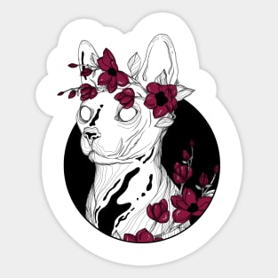 Flower Sphynx Sticker